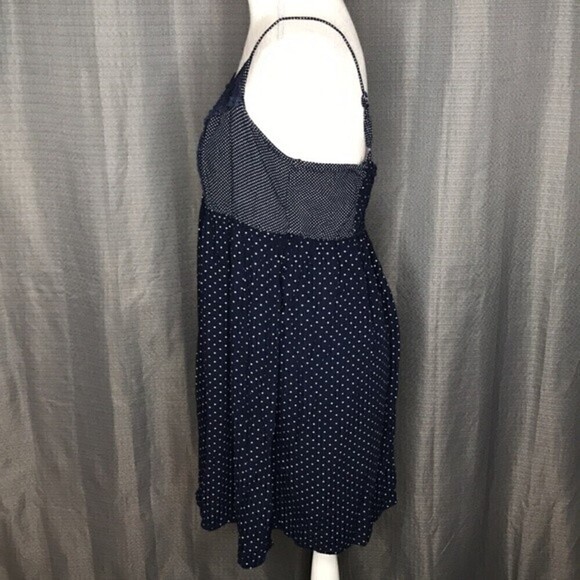 MOTHERHOOD MATERNITY MEDIUM BLUE POLKA DOT DRESS - Picture 5 of 7